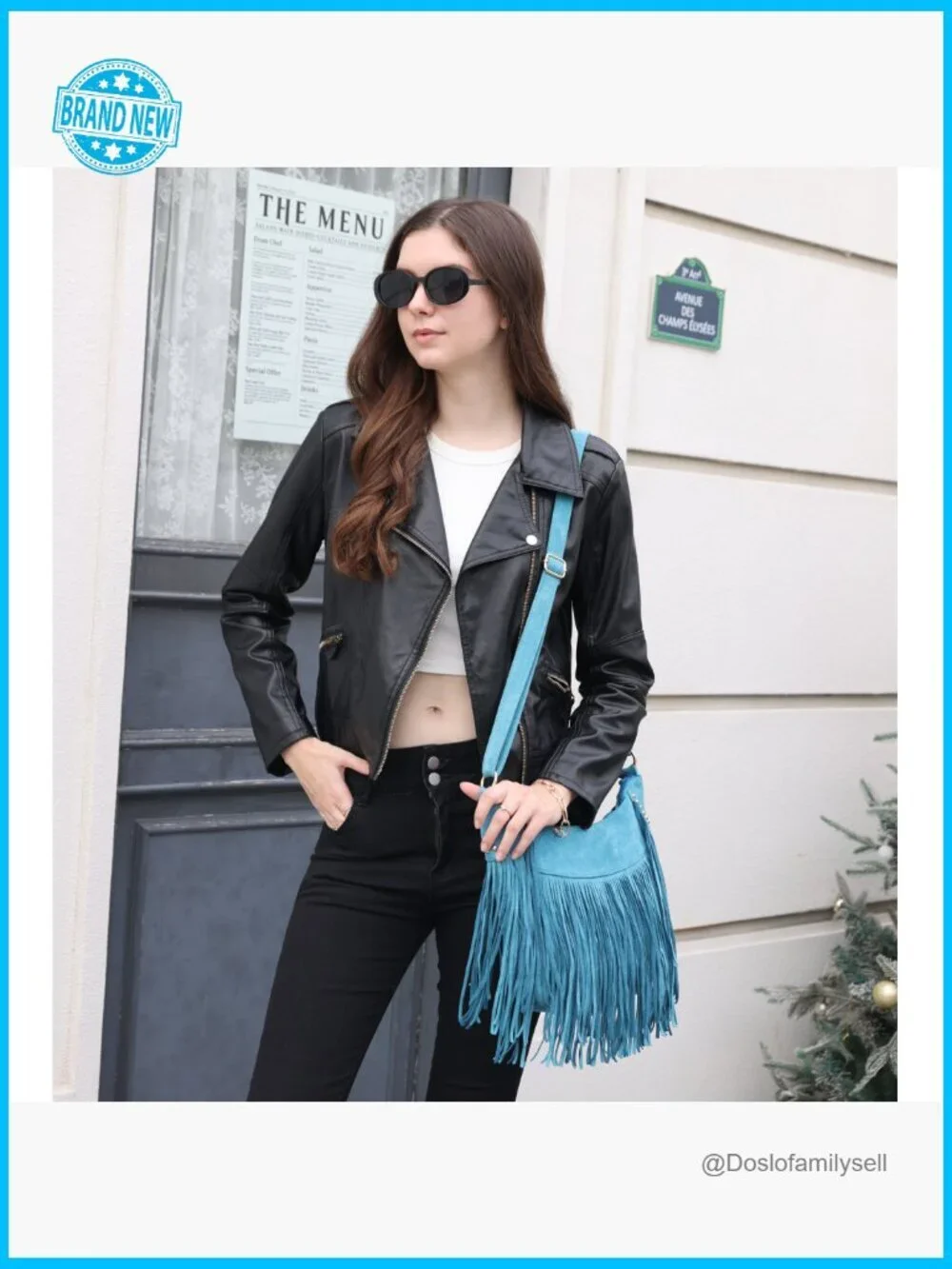 Vintage Suede Fringe Hobo Bag Crossbody Tassel Shoulder Purse Western Cowgirl